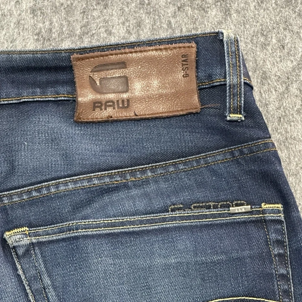 G-Star Raw 3301 Straight Jeans Men's Denim Blue Button Fly - Size 32x32